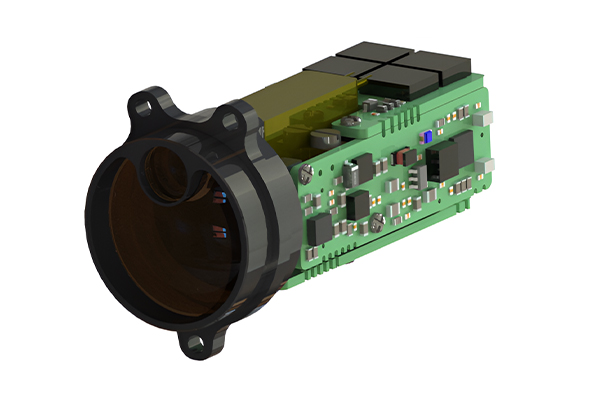 How is the size and weight of the erbium glass laser rangefinder?